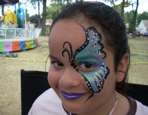 Fancy Half Butterfly Face Painting