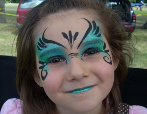 Green Mermaid Face Painting