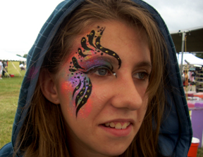 Rainbow Abstract Face Painting