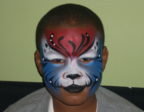American Tiger Face Painting