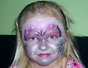 Pink Fluff Face Painting