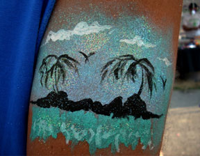 Tropical Island Glitter Tattoo